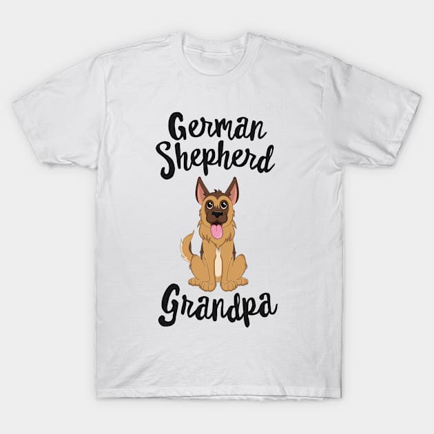 German Shepherd Grandpa Pawpa Dog Grandparents Grand Paw T-Shirt by 14thFloorApparel